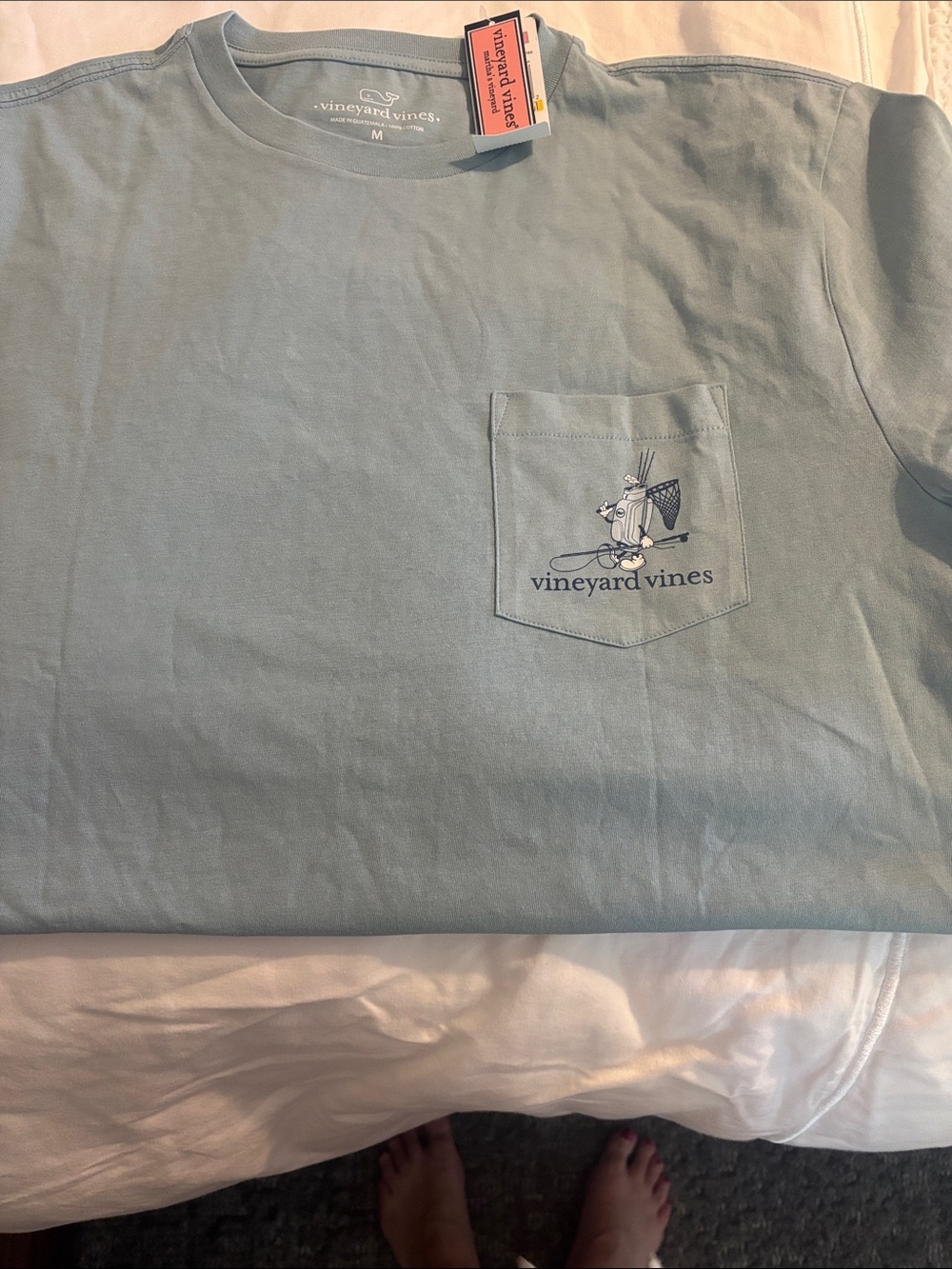 Vineyard Vines Men’s Short-Sleeve Pocket Tee — Sage Green